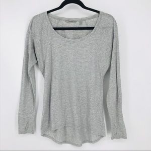 Athleta Small Gray Shiva Long Sleeve Top